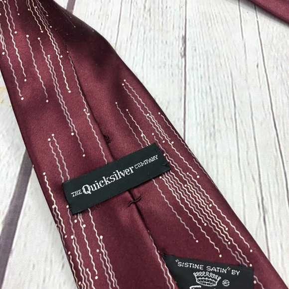 vintage quicksilver countess wara new york sistine satin neck tie preppy - Picture 4 of 5